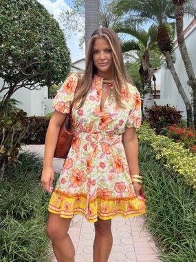 *NWT* Sam Edelman Sun-Kissed Puff-Sleeve Shirt-Dress